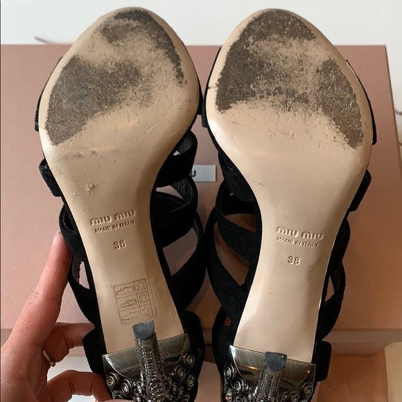 Authentic Miu Miu black evening shoes. Size 38 - Picture 5 of 5